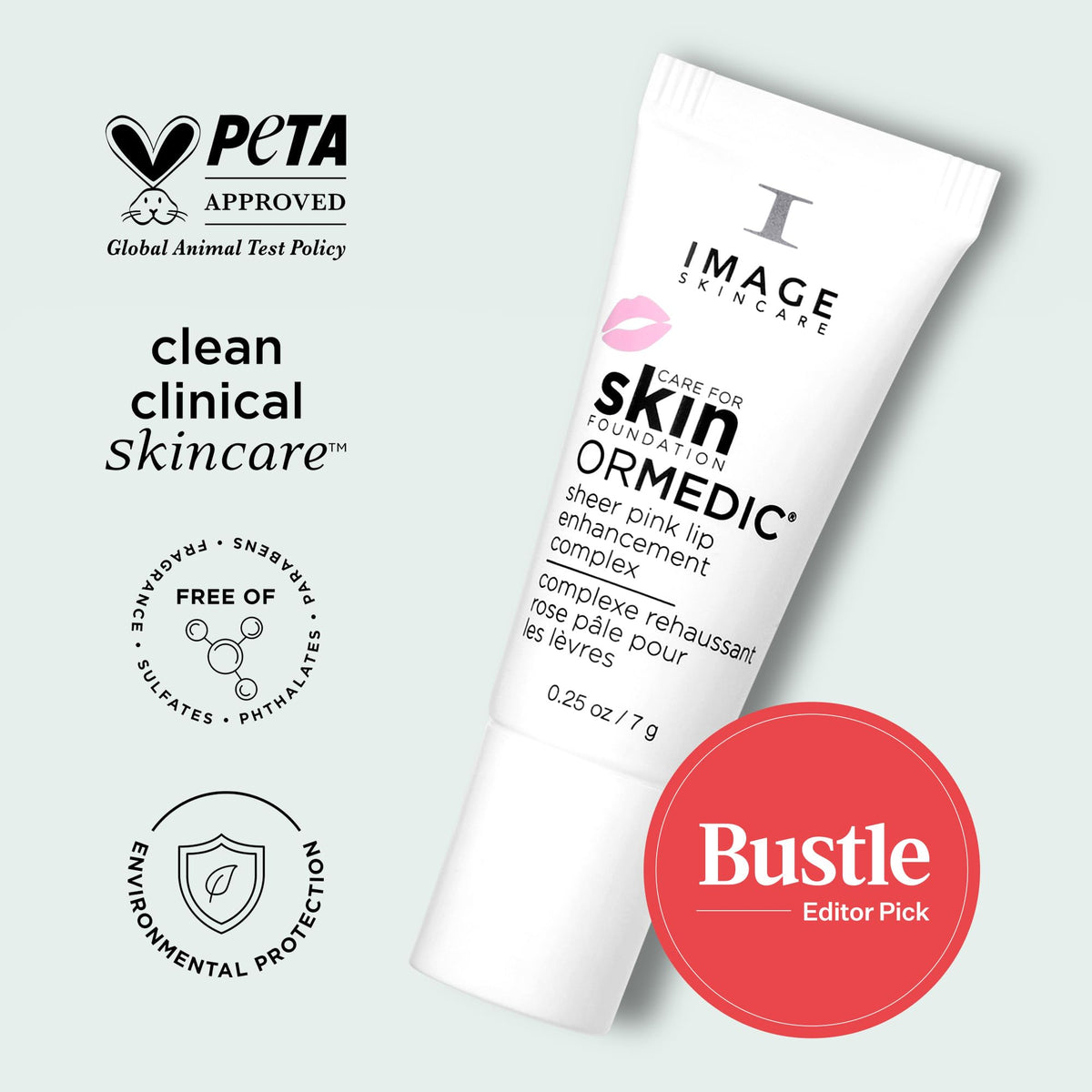 Swatch of IMAGE Skincare ORMEDIC Lip Complex on skin
