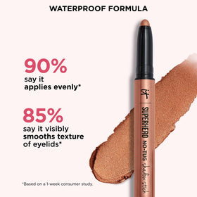Swatch of IT Cosmetics Superhero No-Tug Eyeshadow Stick on skin