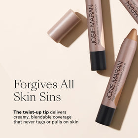 Swatch of Josie Maran concealer on skin