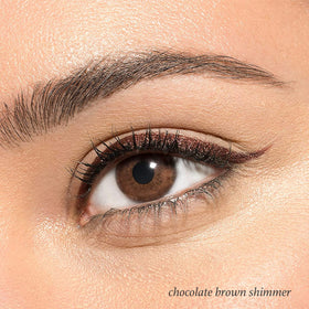 Swatch of Julep Chocolate Brown Shimmer Eyeliner on skin