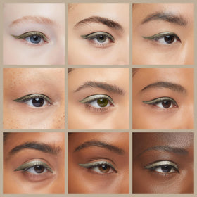 Swatch of Julep Gilded Gold Shimmer Eyeliner on skin