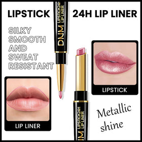 Swatch of Kaely light pink lipstick on skin