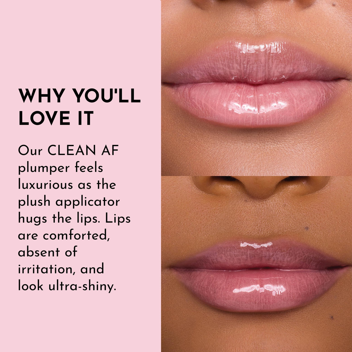 Swatch of Lawless Lip Plumping Gloss Strawberry Shortcake