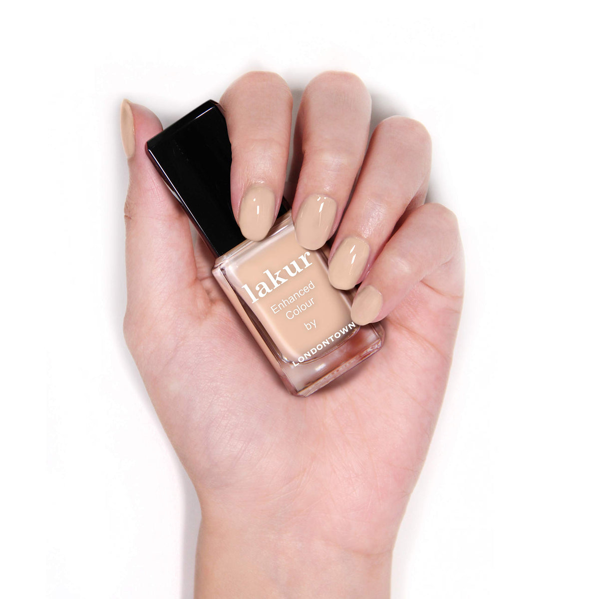 Swatch of LONDONTOWN lakur Nail Polish Teatime on a nail wheel