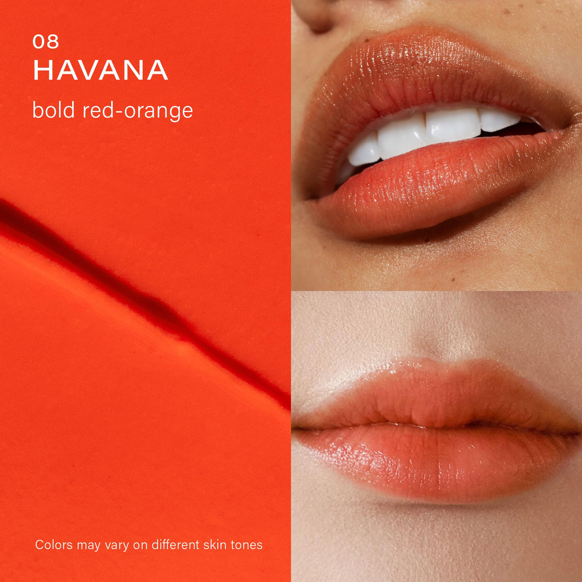Swatch of Melixir Vegan Lip Butter #08 Havana on skin