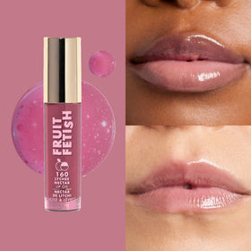 Swatch of Milani Fruit Fetish Lip Oil on skin