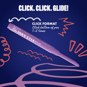 Swatch of NYX Epic Inky Stix Eyeliner in Lavender Link on skin