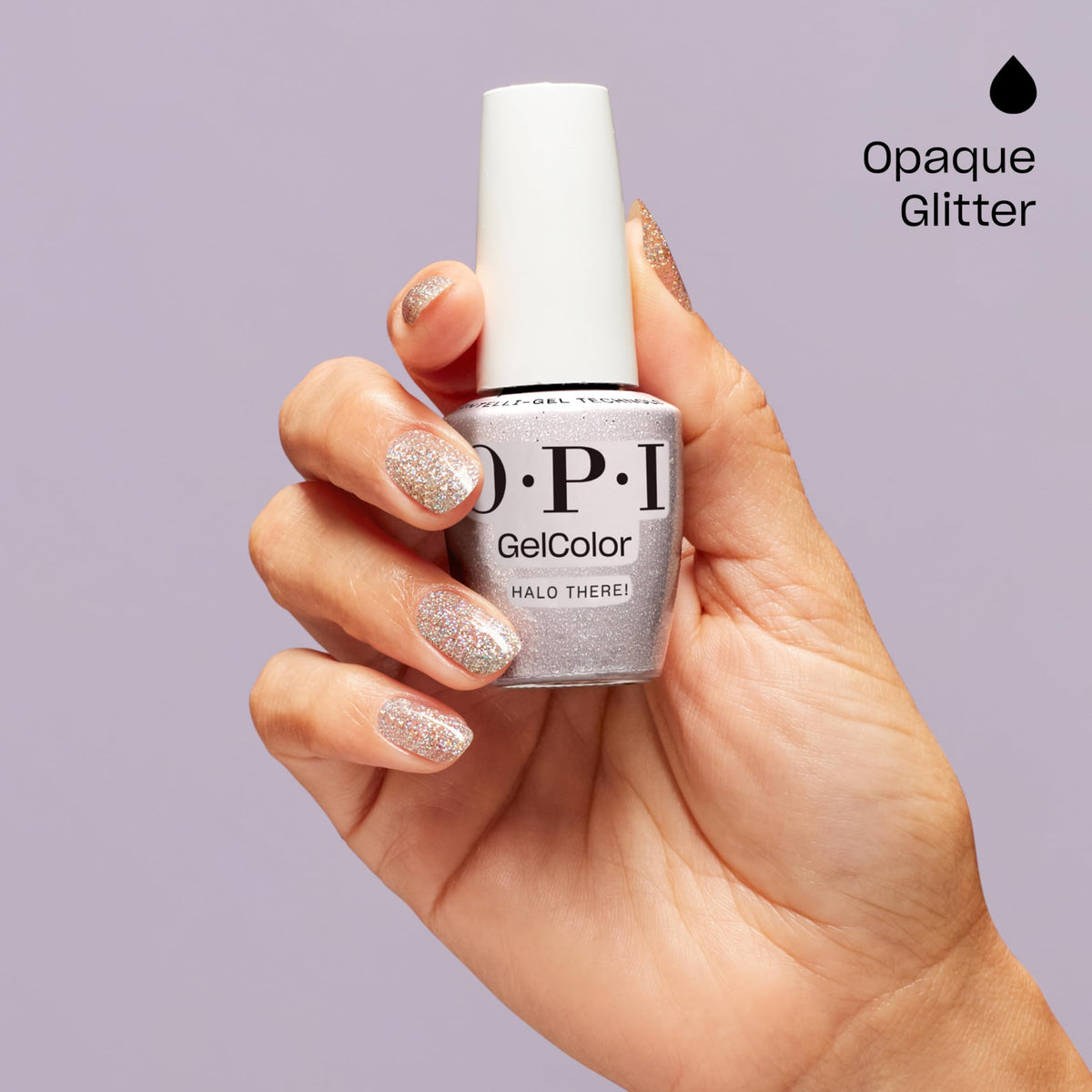 Swatch of OPI GelColor Halo There! on nail
