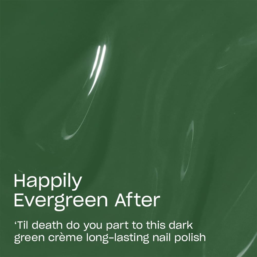 Swatch of OPI Happily Evergreen After nail polish on a nail wheel