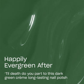 Swatch of OPI Happily Evergreen After nail polish on a nail wheel