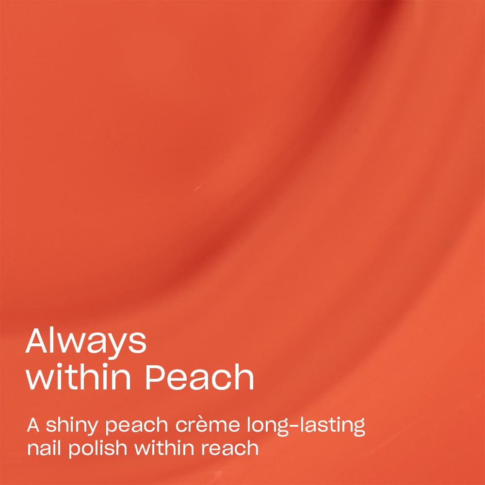 Swatch of OPI Infinite Shine Always within Peach on a nail