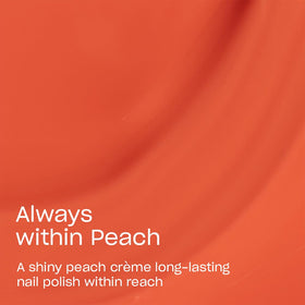 Swatch of OPI Infinite Shine Always within Peach on a nail