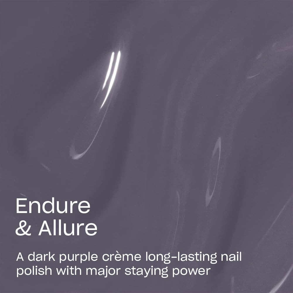 Swatch of OPI Infinite Shine Endure & Allure dark purple crème on nails