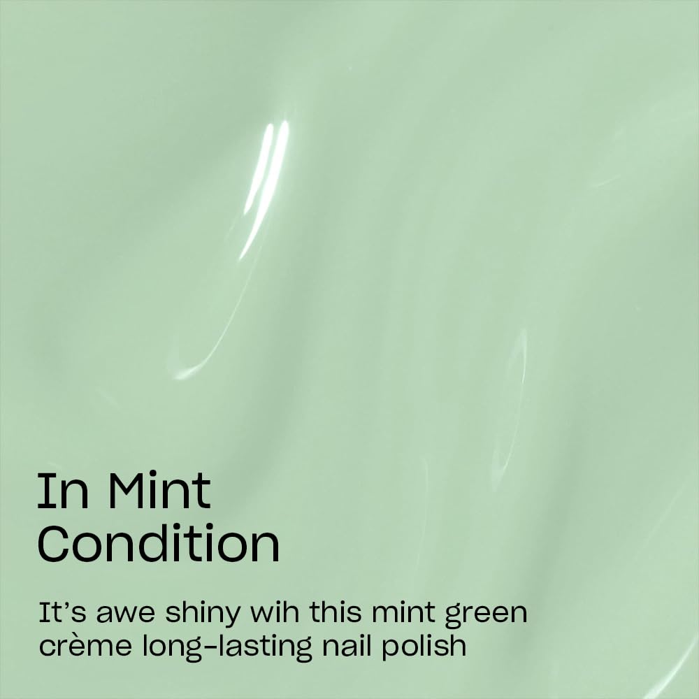 Swatch of OPI Infinite Shine Mint Condition on nails
