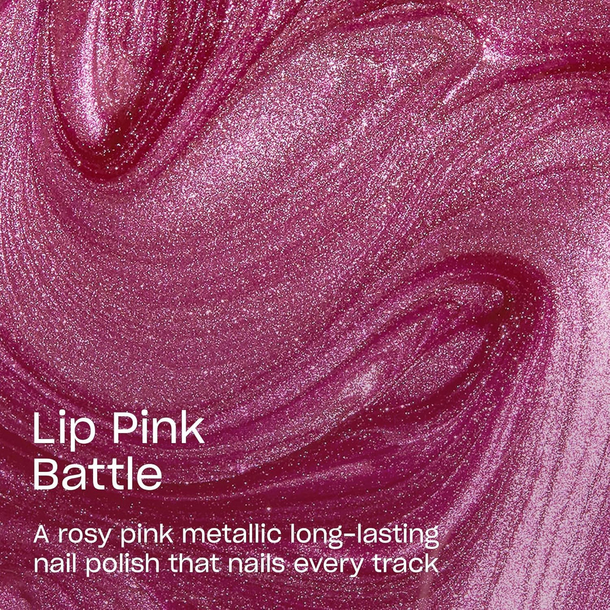 Swatch of OPI Infinite Shine Nail Polish Lip Pink Battle