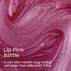 Swatch of OPI Infinite Shine Nail Polish Lip Pink Battle