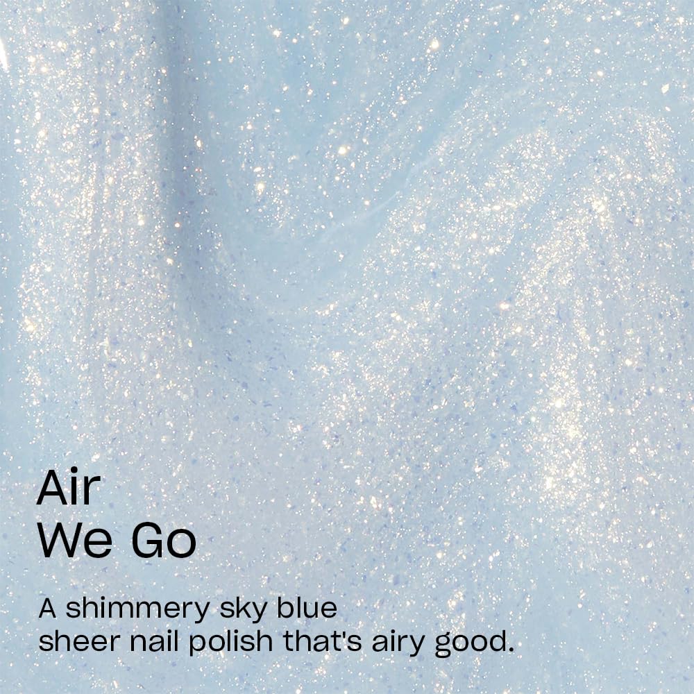 Swatch of OPI Nail Lacquer Air We Go on a nail wheel