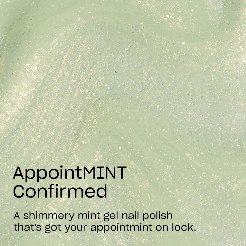 Swatch of OPI Nail Lacquer AppointMINT Confirmed on a nail