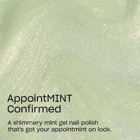 Swatch of OPI Nail Lacquer AppointMINT Confirmed on a nail