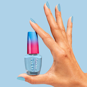 Swatch of OPI RapiDry Snap Your Fingers on a nail wheel