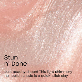 Swatch of OPI RapiDry Stun n’ Done on a nail