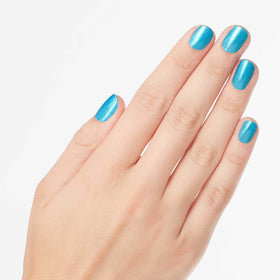 Swatch of OPI Teal the Cows Come Home on nails