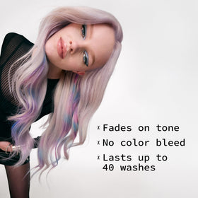 Swatch of Pulp Riot Aquatic Semi Permanent Hair Color on hair