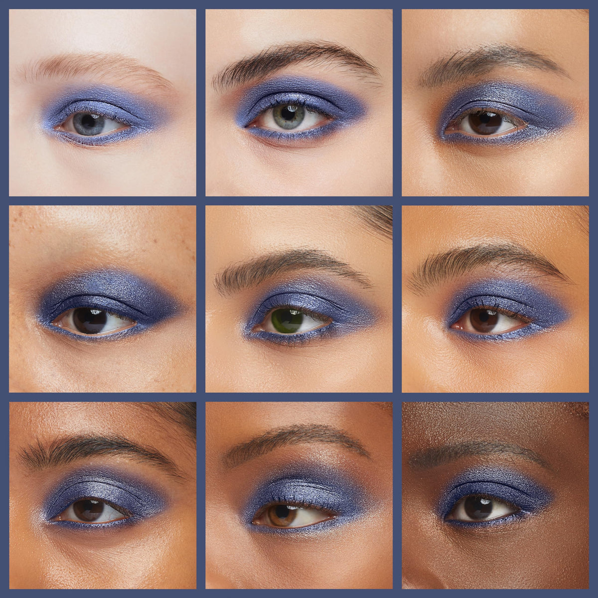 Swatch of Pure Ziva Cerulean Cobalt Eyeshadow on skin