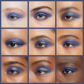Swatch of Pure Ziva Cerulean Cobalt Eyeshadow on skin