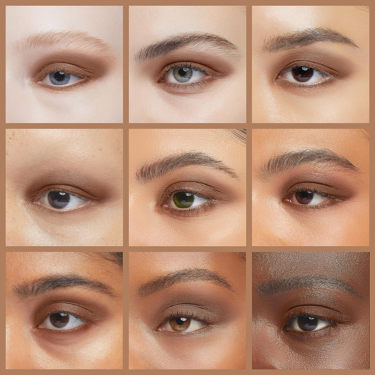 Swatch of Pure Ziva Chocolate Brown Cocoa Eyeshadow on skin