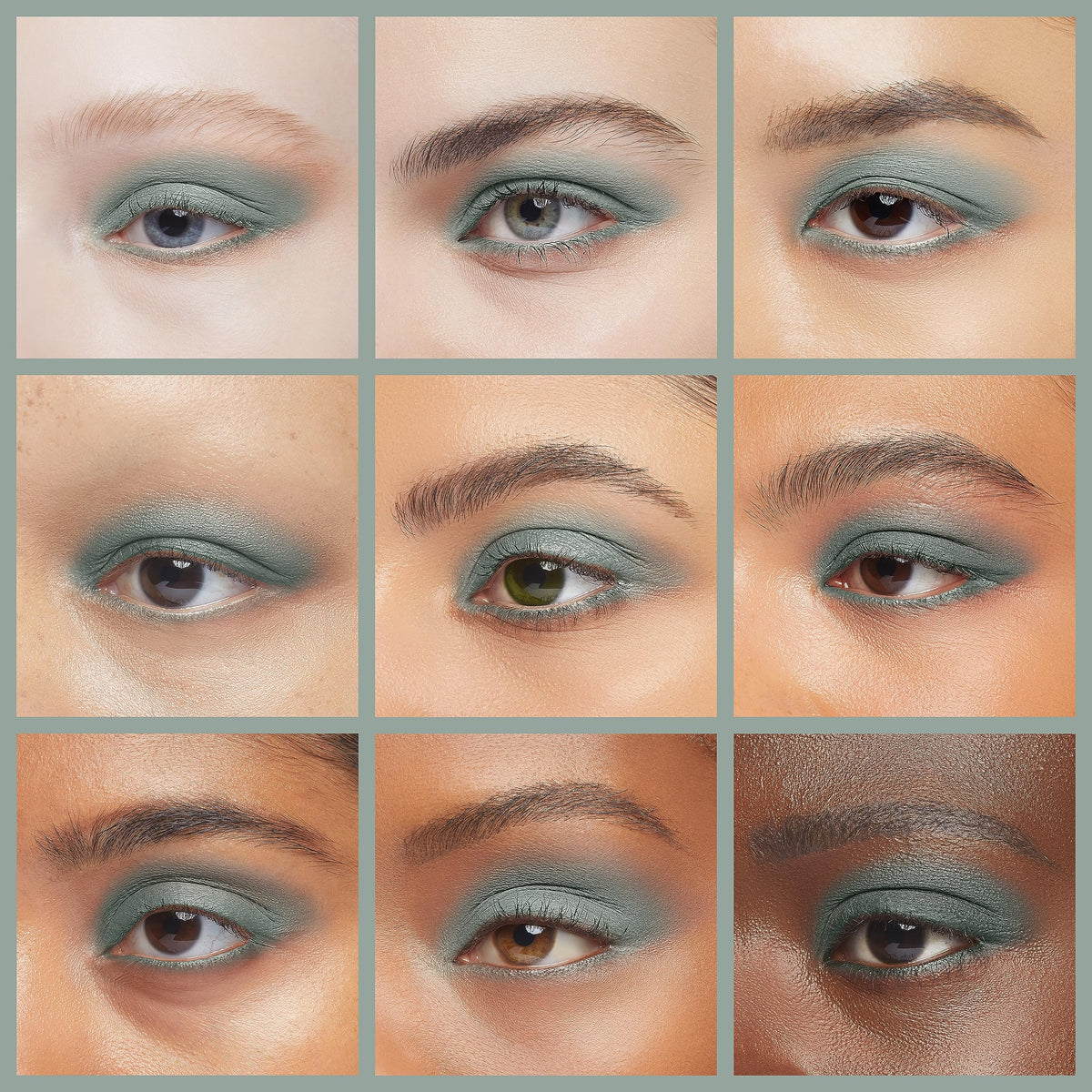 Swatch of Pure Ziva Khaki Grey Eyeshadow on skin