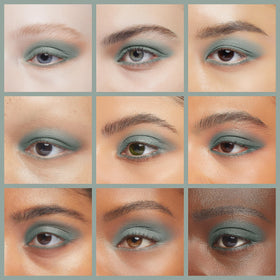 Swatch of Pure Ziva Khaki Grey Eyeshadow on skin