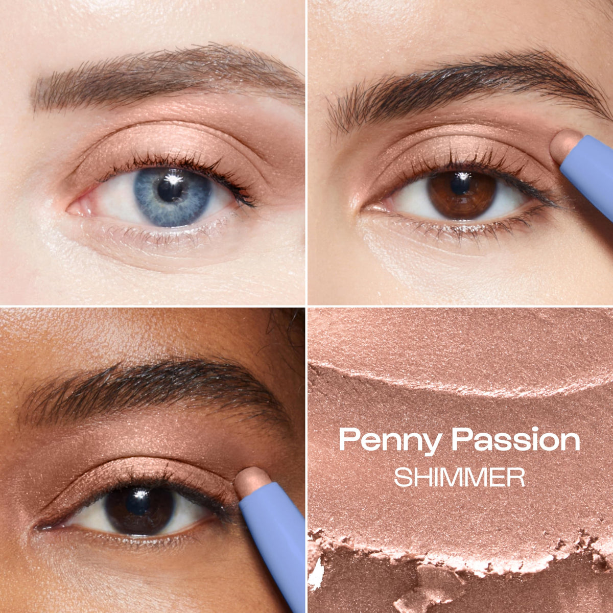 Swatch of Soft Copper Shimmer eyeshadow on skin