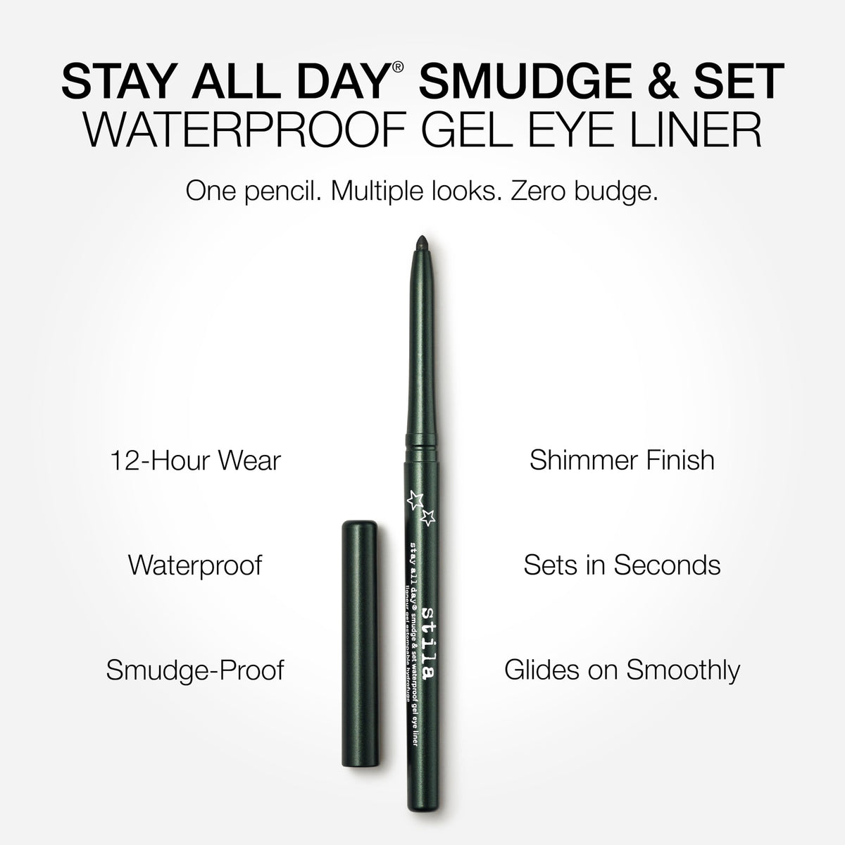 swatch of stila Cypress gel eyeliner on skin