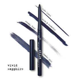 Swatch of stila Stay All Day Gel Eyeliner Vivid Sapphire on skin