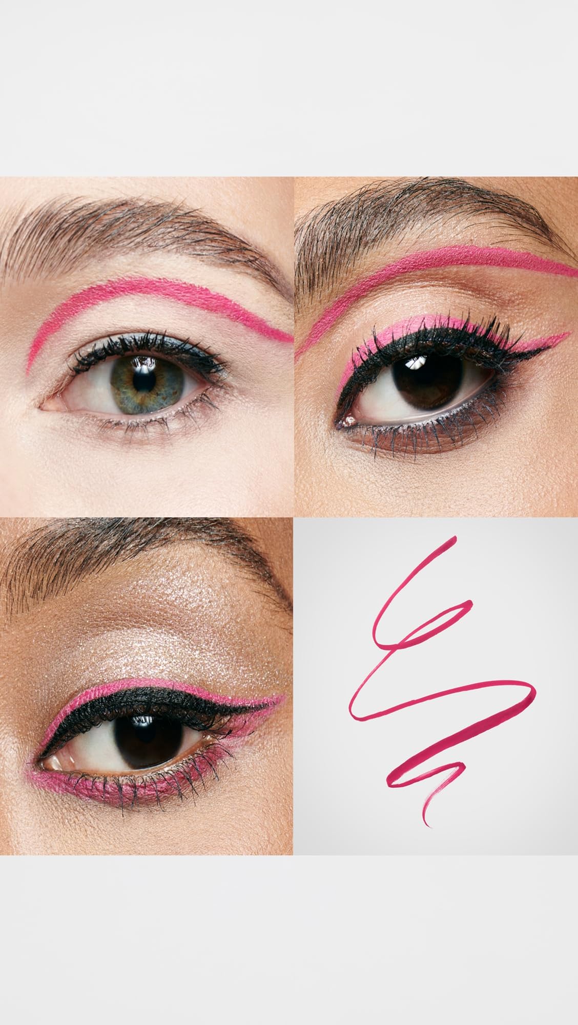 swatch of stila Waterproof Liquid Eyeliner Cosmic Pink on skin