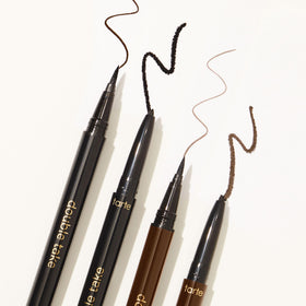Swatch of tarte Double Take Eyeliner in rich brown shade