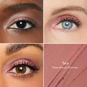Swatch of Thrive Causemetics Brilliant Eye Brightener Stick Rose Mauve on skin