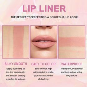 Swatches of 30 colours from Kaely lip liner and lipstick set