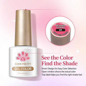Swatches of all six shades in Born Pretty Jelly Gel Nail Polish Set