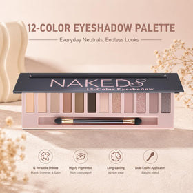 Swatches of BOLOPER nude eyeshadow shades on skin