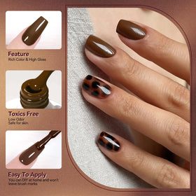 Swatches of Born Pretty Gel Nail Polish on nails