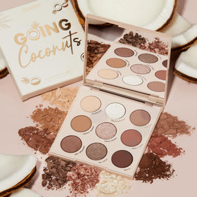 Swatches of ColourPop Going Coconuts Eyeshadow Palette on skin