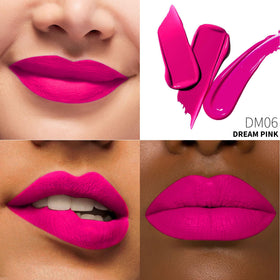 Swatches of Depuplum Matte Liquid Lipstick shades on skin