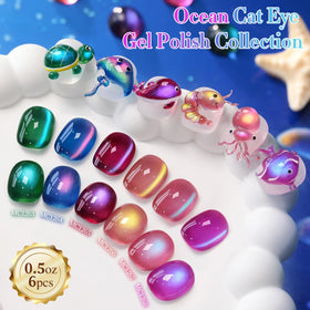 Swatches of Double Rhythm Gel Nail Polish in various colours