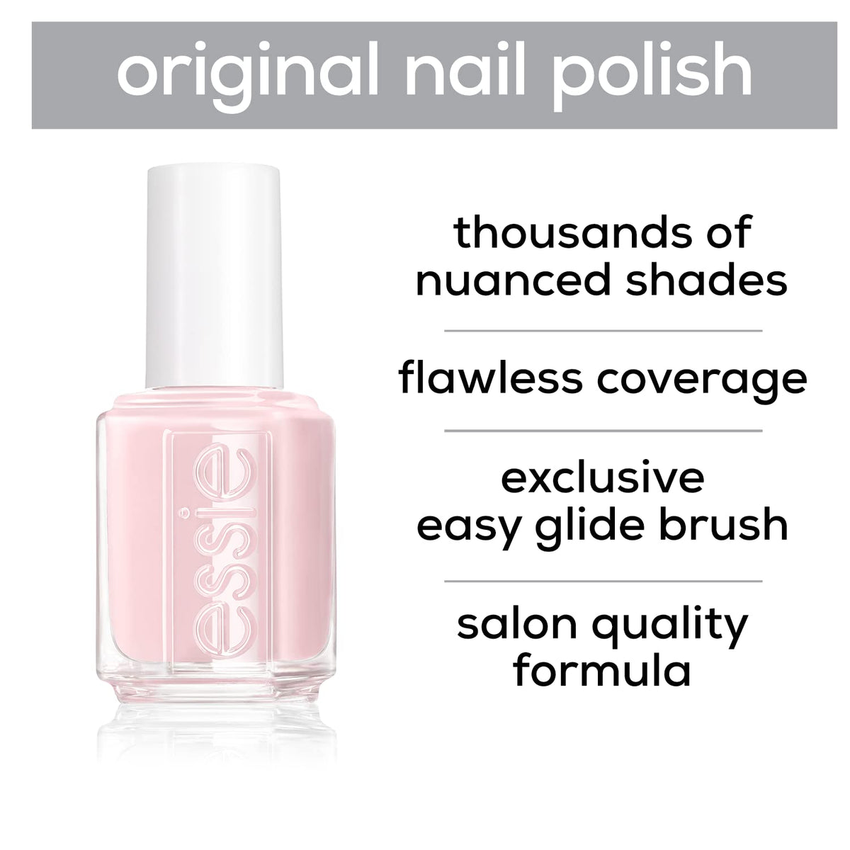 Swatches of essie Ballet Slippers and Blanc nail polishes