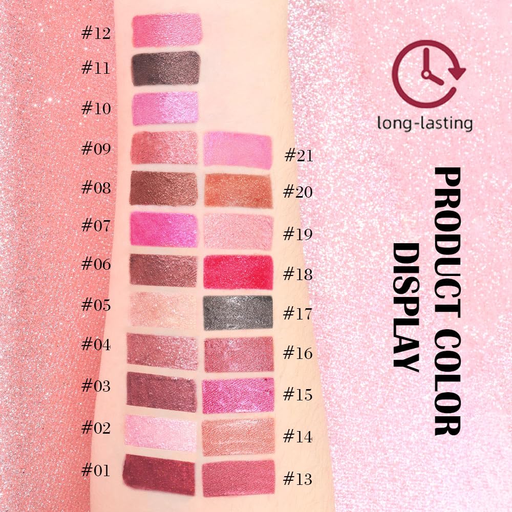 swatches of evpct Mauve Pink Lip Liner and Liquid Lipstick shades