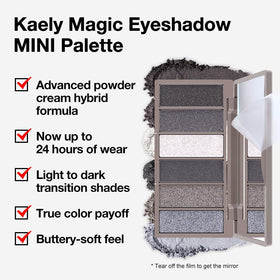 swatches of evpct Smokey Grey Eyeshadow shades on skin
