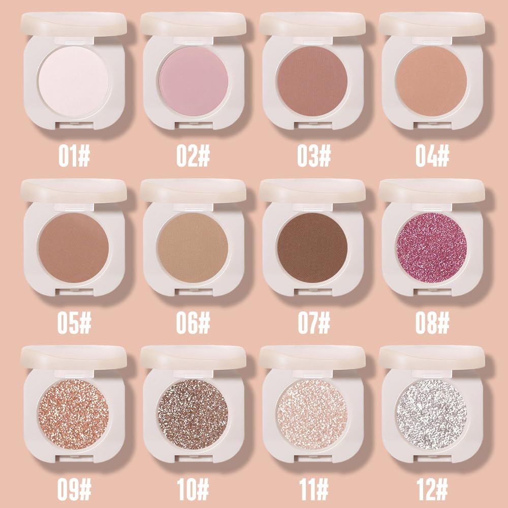 Swatches of FeiCuiYun eyeshadow shades on skin for colour demonstration