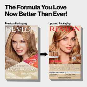 Swatches of Honey and Blonde shades from REVLON highlighting kit